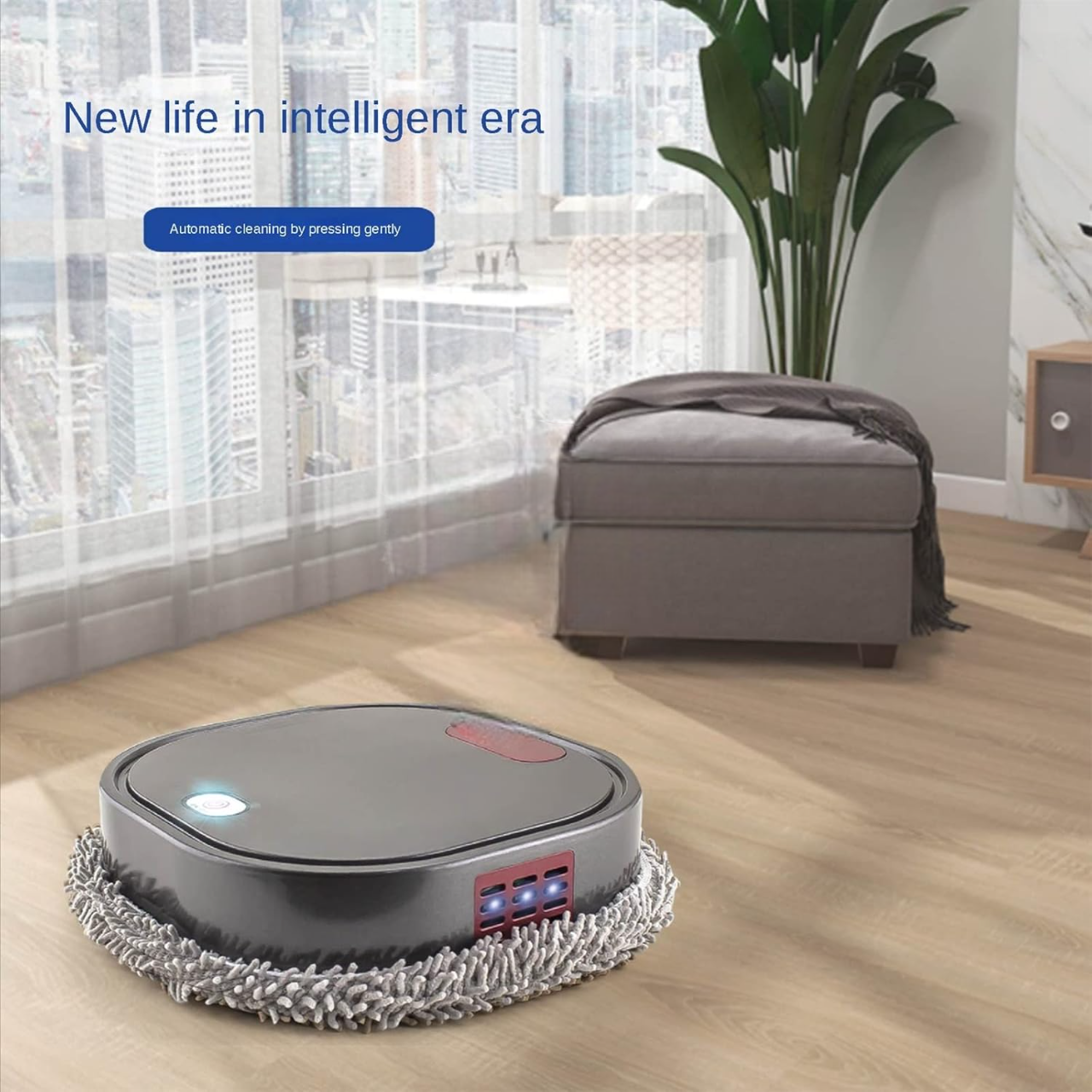 🤖 Smart robotic cleaning machine for wet and dry cleaning – automatic and rechargeable