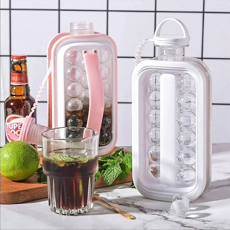 🥤2 in 1 Ice Ball Maker & Water Bottle  🧊✨ (2-Pack)